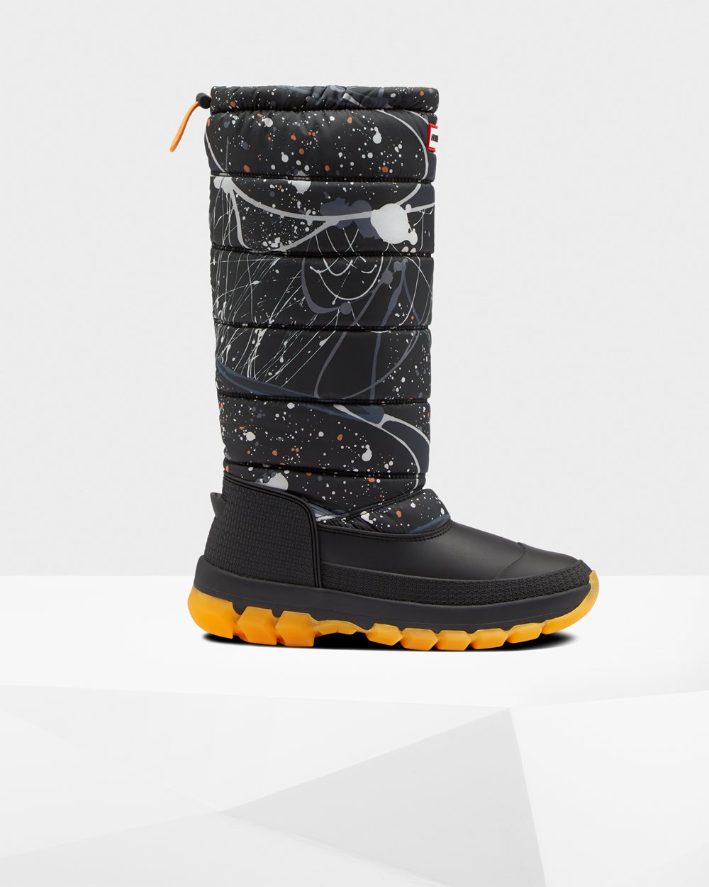 Botas De Nieve Original Printed Insulated Tall Hunter Mujer - Grises Negros - 521406JON